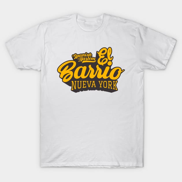 New York El Barrio  - El Barrio Spanish Harlem  - El Barrio  NYC Spanish Harlem Manhattan logo T-Shirt by Boogosh